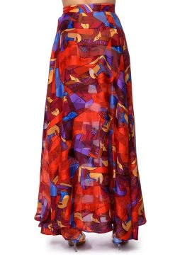 AESTHETIC SCARF PRINT MAXI SKIRT 18 AESTHETIC SCARF PRINT MAXI SKIRT -AKIRA Shop aesthetic scarf print maxi skirt red multi 8 8