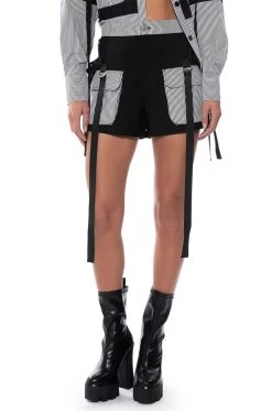 ALICE STRIPED CARGO SHORTS