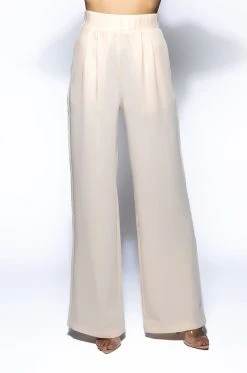 AMELIA PALAZZO PANT 13 AMELIA PALAZZO PANT -AKIRA Shop amelia palazzo pant ivory 4 4