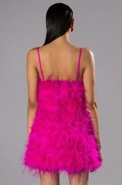 ANYTHING AND EVERYTHING STRAPLESS FEATHER MINI DRESS -AKIRA Shop anything and everything strapless feather mini dress fuchsia 5 5