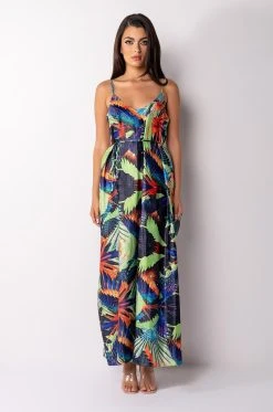 BABES OF PARADISE SATIN MAXI DRESS 10 BABES OF PARADISE SATIN MAXI DRESS -AKIRA Shop babes of paradise satin maxi dress yellow multi 3 3