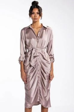 Alternative view of BABY COME BACK MAXI BUTTON UP MIDI DRESS