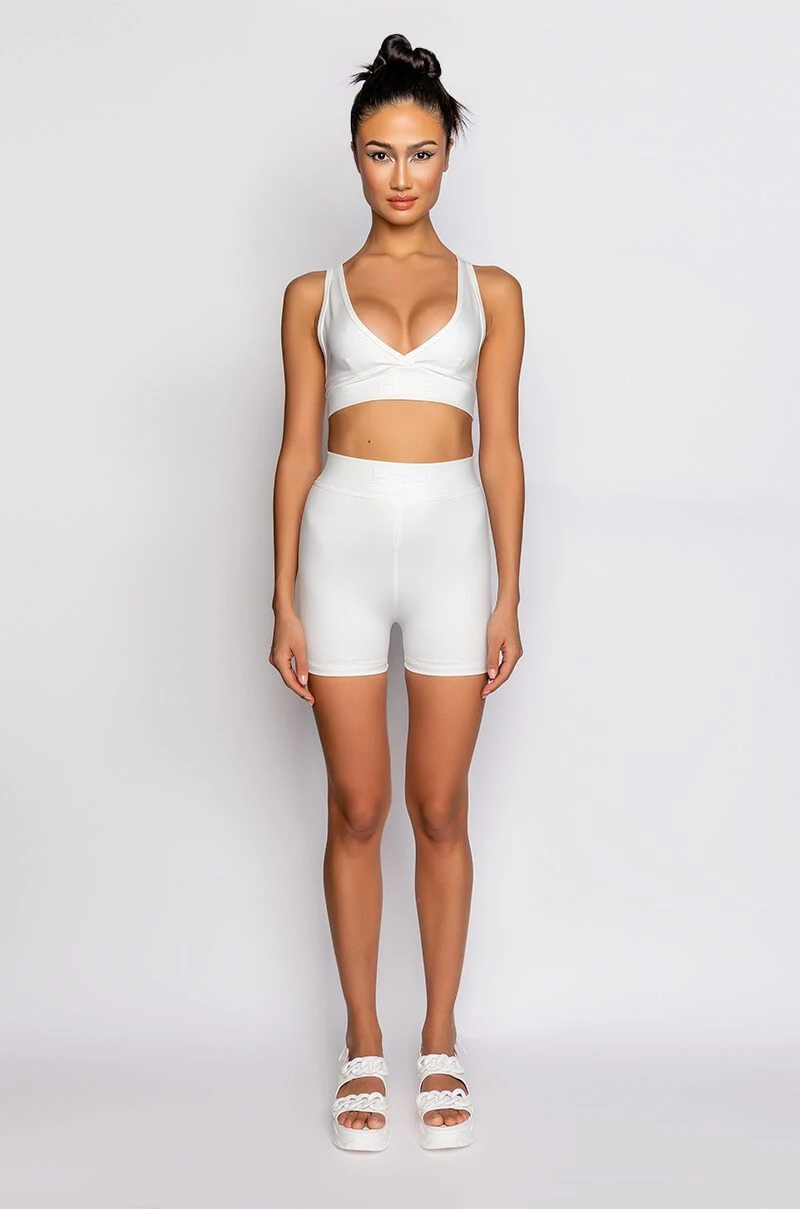 BASIC LUXE WHITE BIKER SHORT 12 BASIC LUXE WHITE BIKER SHORT - Image 10