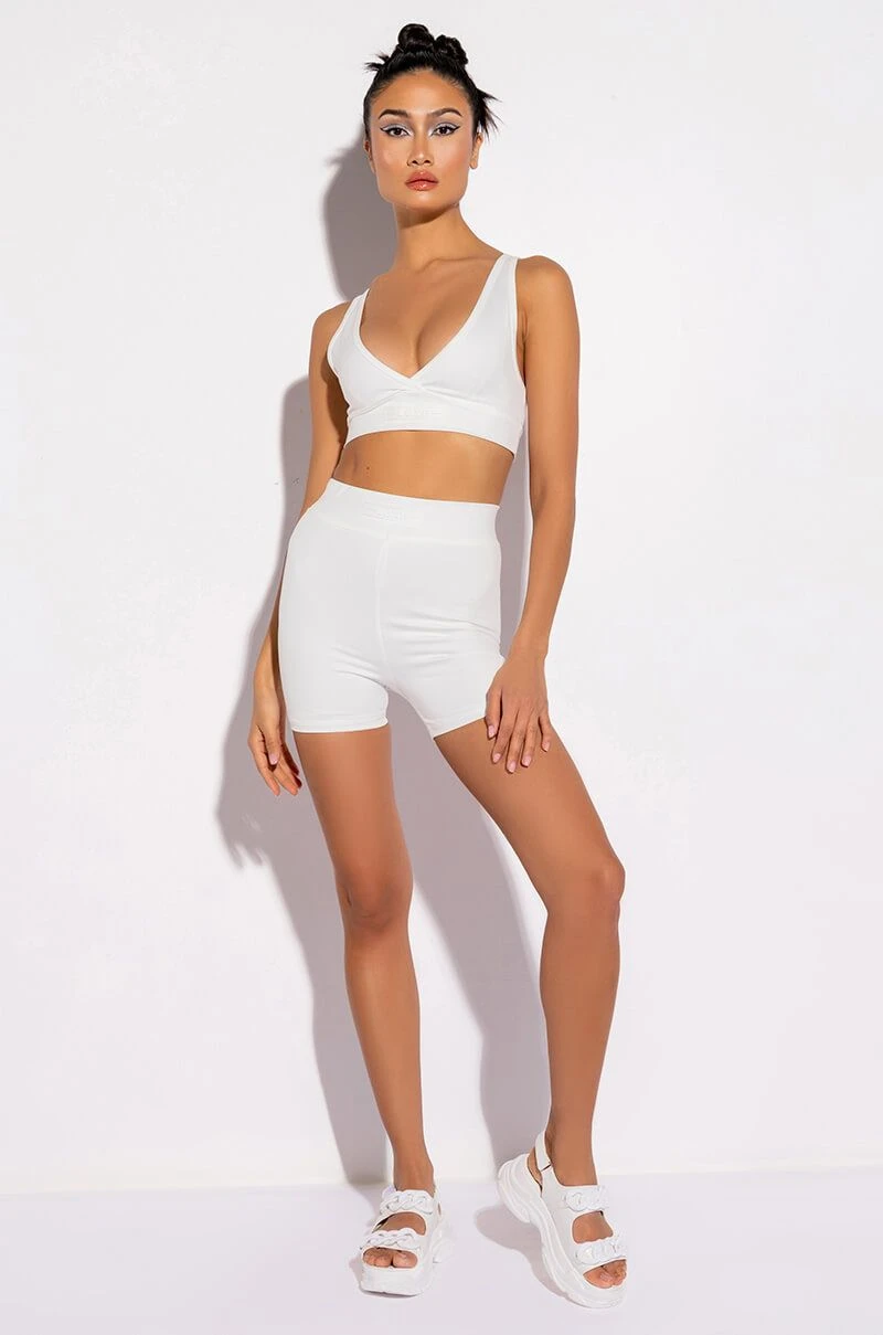 BASIC LUXE WHITE BIKER SHORT 7 BASIC LUXE WHITE BIKER SHORT - Image 5