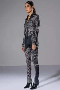 Alternative view of CATCH A GLIMPSE ZIP UP CATSUIT