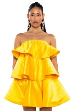 CENTER OF ATTENTION LAYERED MINI DRESS