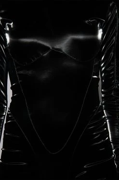 CHOOSE ME FAUX LEATHER CATSUIT -AKIRA Shop choose me faux leather catsuit black 6 6