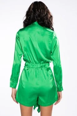 COME AGAIN ROMPER -AKIRA Shop come again romper green 5 5