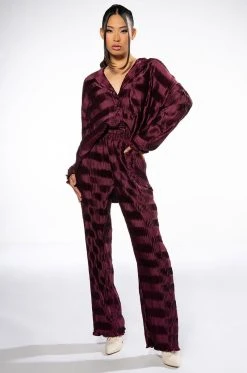 Alternative view of CRINKLE SATIN PALAZZO PANT