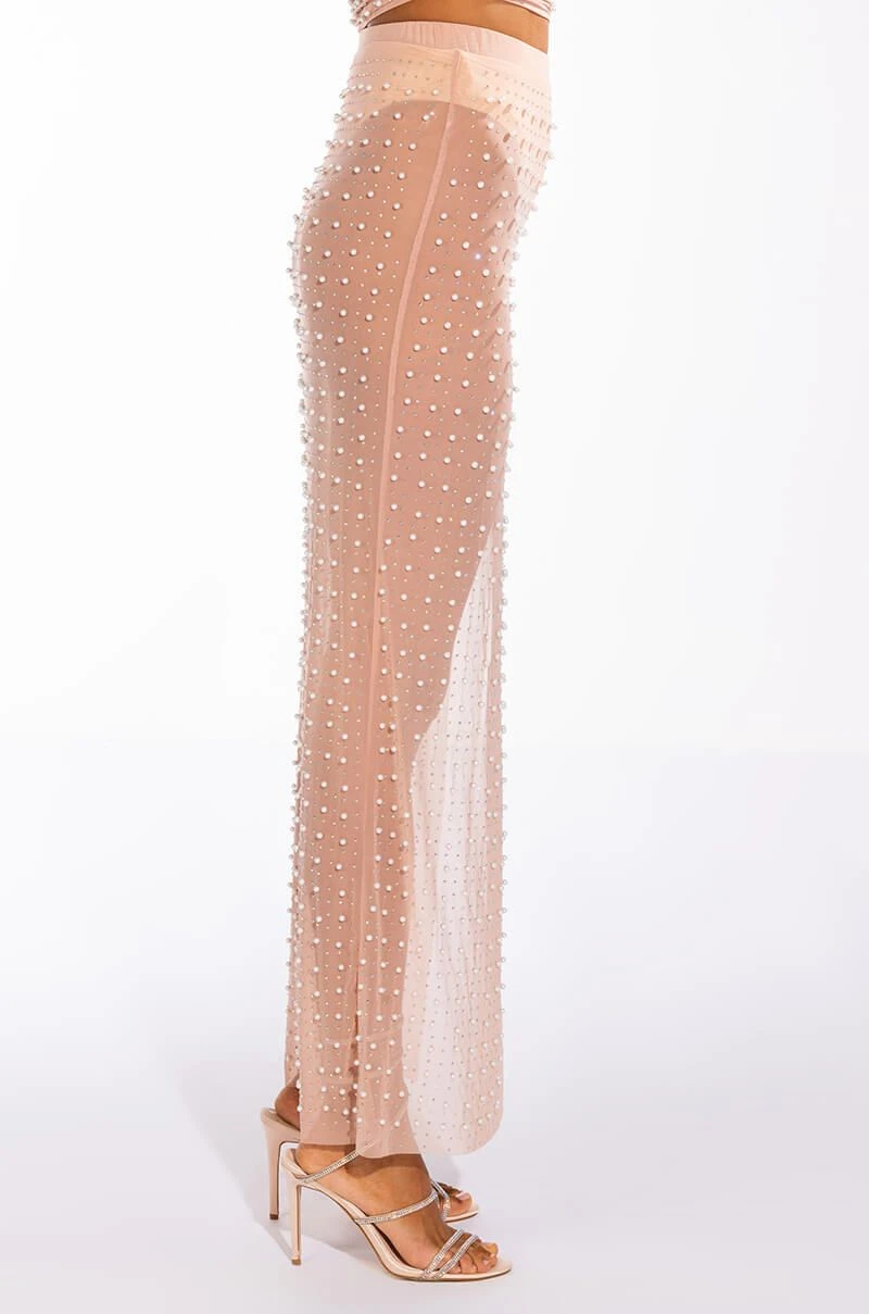 DISCO DOLL EMBELLISHED HIGH SLIT MESH MAXI SKIRT 7 DISCO DOLL EMBELLISHED HIGH SLIT MESH MAXI SKIRT - Image 5
