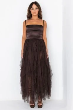 Alternative view of DIVINE TUBE MAXI TULLE DRESS