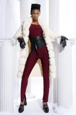 DOES WHAT SHE WANTS BANDAGE JUMPSUIT -AKIRA Shop does what she wants bandage jumpsuit burgundy 3 3