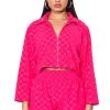 EASY DAYS ZIP UP JACKET -AKIRA Shop easy days zip up jacket fuchsia 1 1