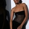 ENJOY THE VIEW MESH PANEL SEQUIN MINI DRESS -AKIRA Shop enjoy the view mesh panel sequin mini dress black 1 1