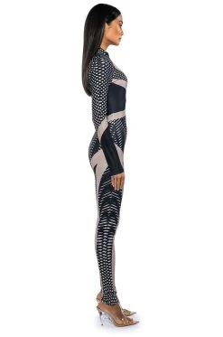 EVERY EVENT PATTERNED CATSUIT -AKIRA Shop every event patterned catsuit black multi 3 3