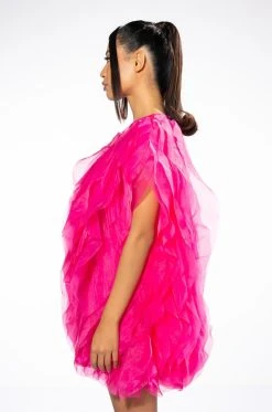 FLOAT LIKE A BUTTERFLY MINI FASHION DRESS IN FUCHSIA -AKIRA Shop float like a butterfly mini fashion dress in fuchsia fuchsia 5 5