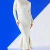 FORGET ME NOT LONG SLEEVE MOCK NECK MIDI DRESS -AKIRA Shop forget me not long sleeve mock neck midi dress cream 1 1