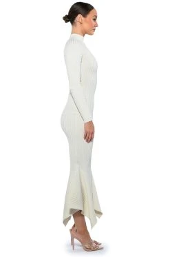 FORGET ME NOT LONG SLEEVE MOCK NECK MIDI DRESS 20 FORGET ME NOT LONG SLEEVE MOCK NECK MIDI DRESS -AKIRA Shop forget me not long sleeve mock neck midi dress cream 8 8