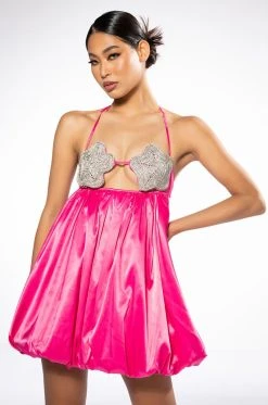 Alternative view of FRESH BLOOM EMBELLISHED MINI DRESS