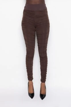 GET IT RIGHT GET IT MESH PANT -AKIRA Shop get it right get it mesh pant dark brown 3 3