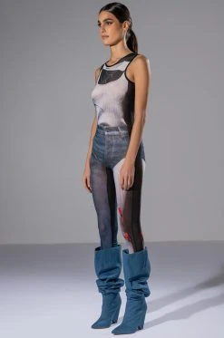 Alternative view of GHOSTING YOU SLEEVELESS CATSUIT