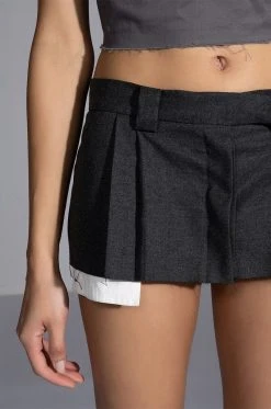 KISSES TAILORED SKORT -AKIRA Shop giovana tailored skort charcoal grey 9 9