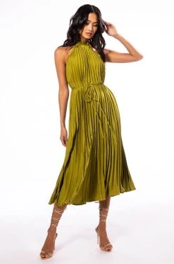 Alternative view of GO TO TOWN PLEATED MAXI DRESS