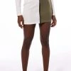 HALF N HALF ZIPPER SKIRT -AKIRA Shop half n half zipper skirt white multi 1 1