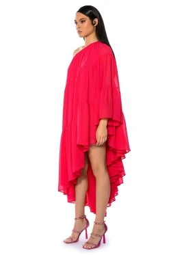 Alternative view of HARLOW ONE SHOULDER ASYMMETRICAL MAXI DRESS