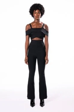 Alternative view of HEY THERE BANDAGE JUMPSUIT WITH CUT OUT