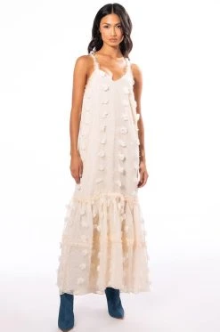 Alternative view of HIDDEN GARDEN FLORAL DETAIL MAXI DRESS