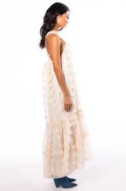 HIDDEN GARDEN FLORAL DETAIL MAXI DRESS 9 HIDDEN GARDEN FLORAL DETAIL MAXI DRESS -AKIRA Shop hidden garden floral detail maxi dress white 3 3