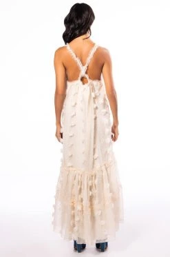 HIDDEN GARDEN FLORAL DETAIL MAXI DRESS 10 HIDDEN GARDEN FLORAL DETAIL MAXI DRESS -AKIRA Shop hidden garden floral detail maxi dress white 4 4