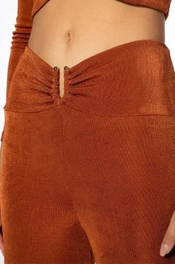 HOLD UP SLINKY PALAZZO PANT -AKIRA Shop hold up slinky palazzo pant rust 6 6