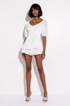 Alternative view of HONEY QUARTER SLEEVES ROMPER