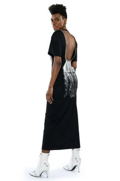 ILLUSIONS EMBELLISHED SPIKE DETAIL GRAPHIC MAXI DRESS 13 ILLUSIONS EMBELLISHED SPIKE DETAIL GRAPHIC MAXI DRESS -AKIRA Shop illusions embellished spike detail graphic maxi dress black 4 4