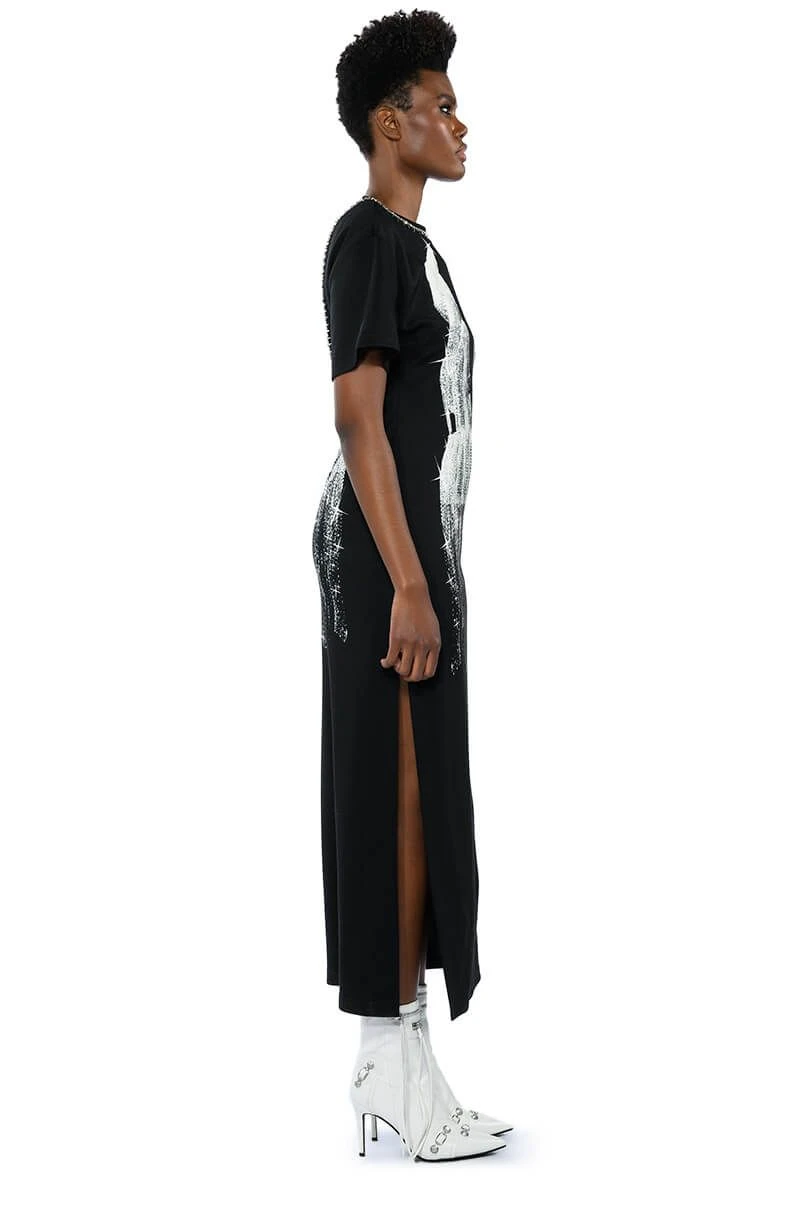 ILLUSIONS EMBELLISHED SPIKE DETAIL GRAPHIC MAXI DRESS 7 ILLUSIONS EMBELLISHED SPIKE DETAIL GRAPHIC MAXI DRESS - Image 5