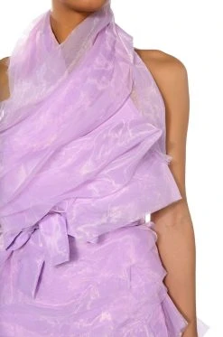 ISADORA BELTED HALTER NECK MINI DRESS -AKIRA Shop isadora belted halter neck mini dress light purple 10 10