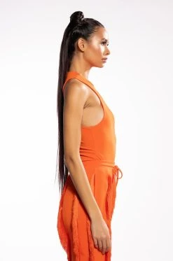 JOSEFINA SLEEVELESS BODYSUIT -AKIRA Shop josefina sleeveless bodysuit orange 5 5
