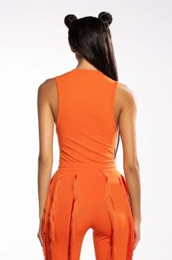 JOSEFINA SLEEVELESS BODYSUIT -AKIRA Shop josefina sleeveless bodysuit orange 6 6