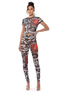 LIPS ARE SEALED MESH LEGGING -AKIRA Shop lips are sealed mesh legging multi 2 2