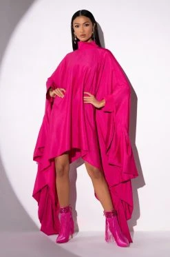 Alternative view of MAKE A MOVE STATEMENT REVERSIBLE BUTTON DOWN HIGH LOW DRESS