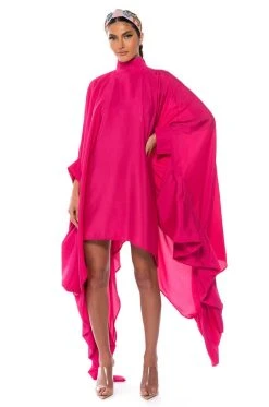 MAKE A MOVE STATEMENT REVERSIBLE BUTTON DOWN HIGH LOW DRESS -AKIRA Shop make a move statement reversible button down high low dress fuchsia 2 2