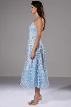 Alternative view of MARIPOSA SLEEVELESS APPLIQUE MIDI DRESS