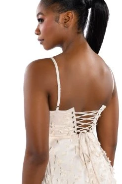 MARIPOSA SLEEVELESS APPLIQUE MIDI DRESS -AKIRA Shop mariposa sleeveless applique midi dress cream 5 5