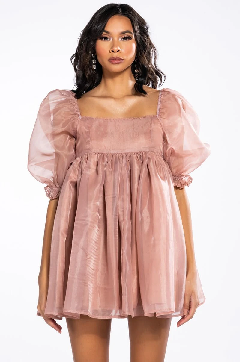 MISS HONEY SHORT SLEEVE BABYDOLL MINI DRESS 5 MISS HONEY SHORT SLEEVE BABYDOLL MINI DRESS - Image 3