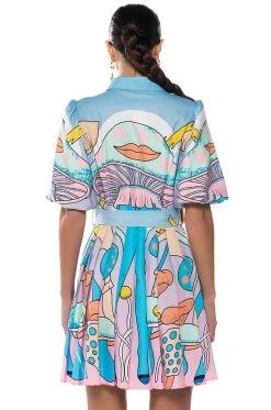 MY FANTASY COLLARED MINI DRESS -AKIRA Shop my fantasy collared mini dress blue multi 7 7 c1