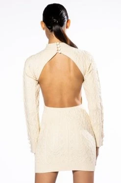 NIGHTS WITH YOU KNIT MINI DRESS -AKIRA Shop nights with you knit mini dress cream 5 5