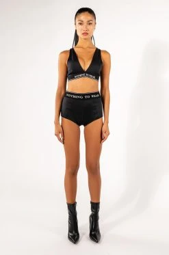 NOTHING TO WEAR HIGH WAISTED BOOTY SHORT 17 NOTHING TO WEAR HIGH WAISTED BOOTY SHORT -AKIRA Shop nothing to wear high waisted booty short black 8 8