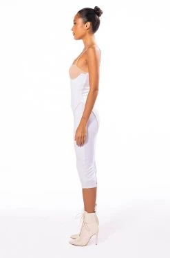 ON MY TEAM MIDI DRESS -AKIRA Shop on my team midi dress white multi 4 4